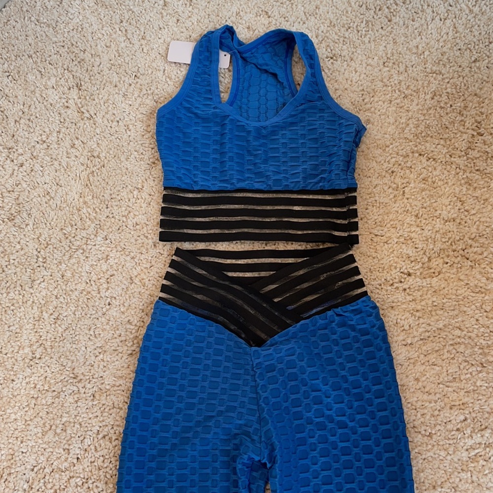 Anti cellulite leggings bra top blue medium skinny - Picture 5 of 5
